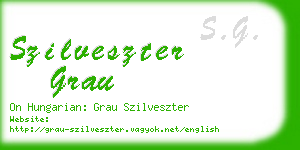 szilveszter grau business card
